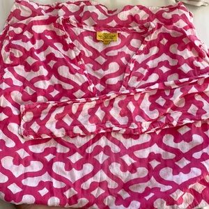 Roberta roller rabbit pink and white tunic